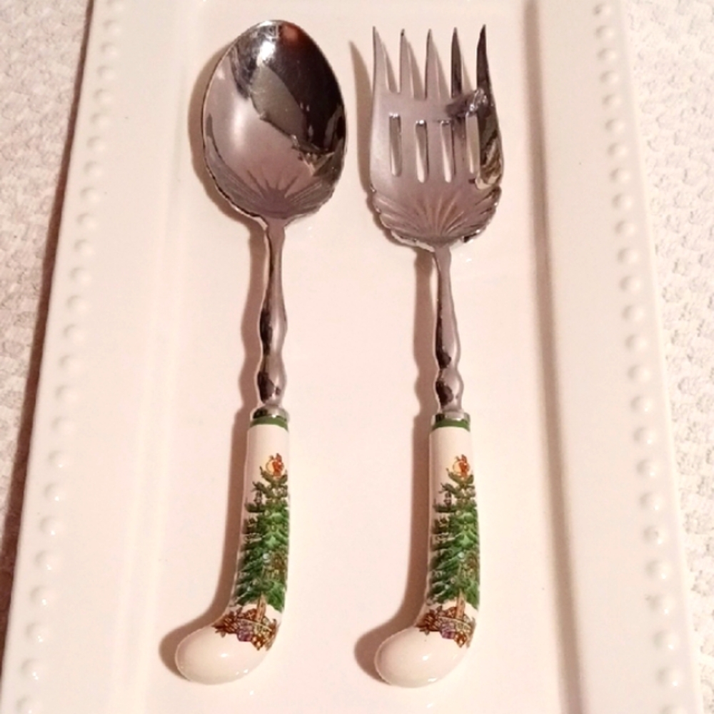 Stunning! Spode Holiday Tree Design Serving Set 🎄⚜️🎄⚜️🎄